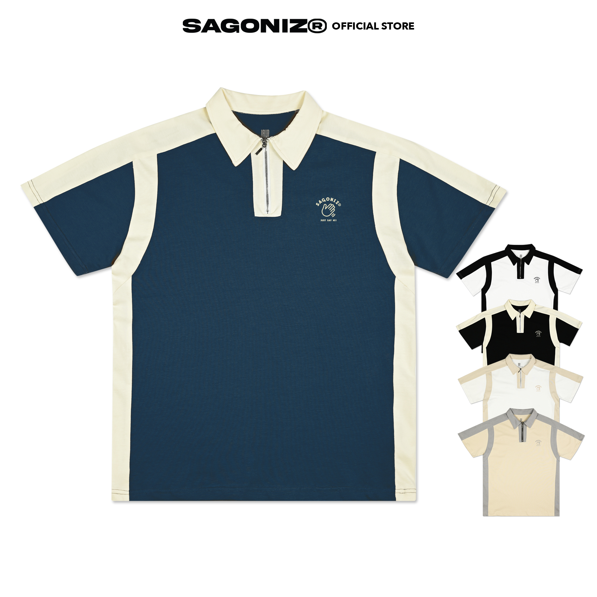 Áo Polo dây kéo Sagoniz Core Polo Zipper Unisex trẻ trung năng động