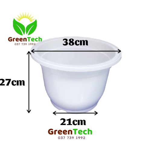 Chậu nhựa trắng a25 - a460 trồng cây hoa, cây cảnh