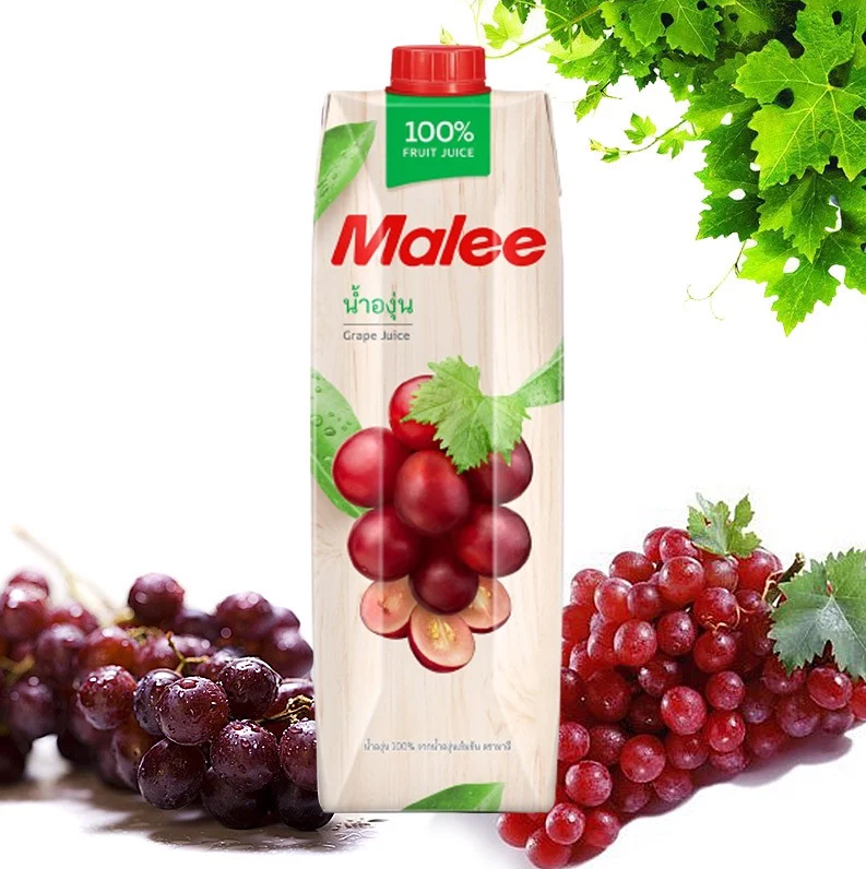 [Hộp 1 Lít] NƯỚC ÉP NHO [Thailand] MALEE Grape Juice (ttdt)