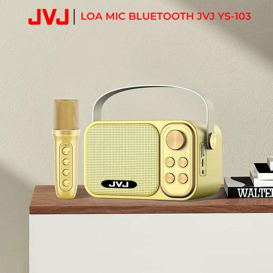 Loa bluetooth mini karaoke kèm mic JVJ YS-103 Không dây, kèm mic hát,icro Không dây, hỗ trợ hiệu ứng âm thanh, công suất loa lớn, Bass cực chuẩn, công suất 5W