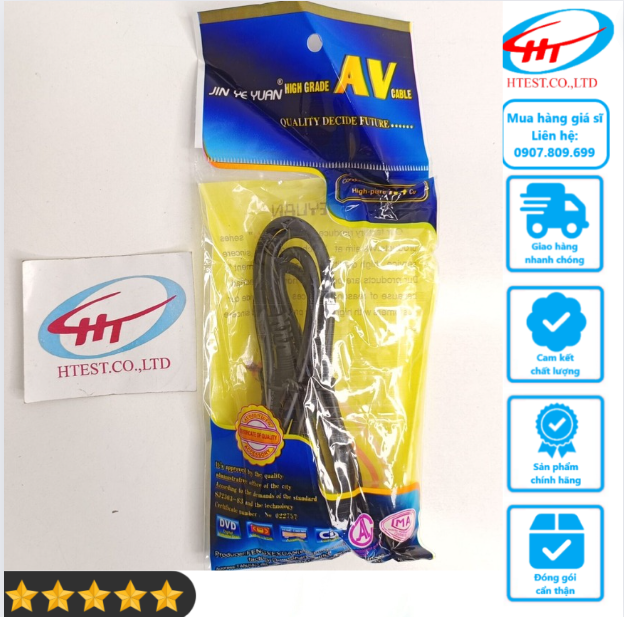 Dây 2 đầu 6 ly 1.5M rẻ, màu đen