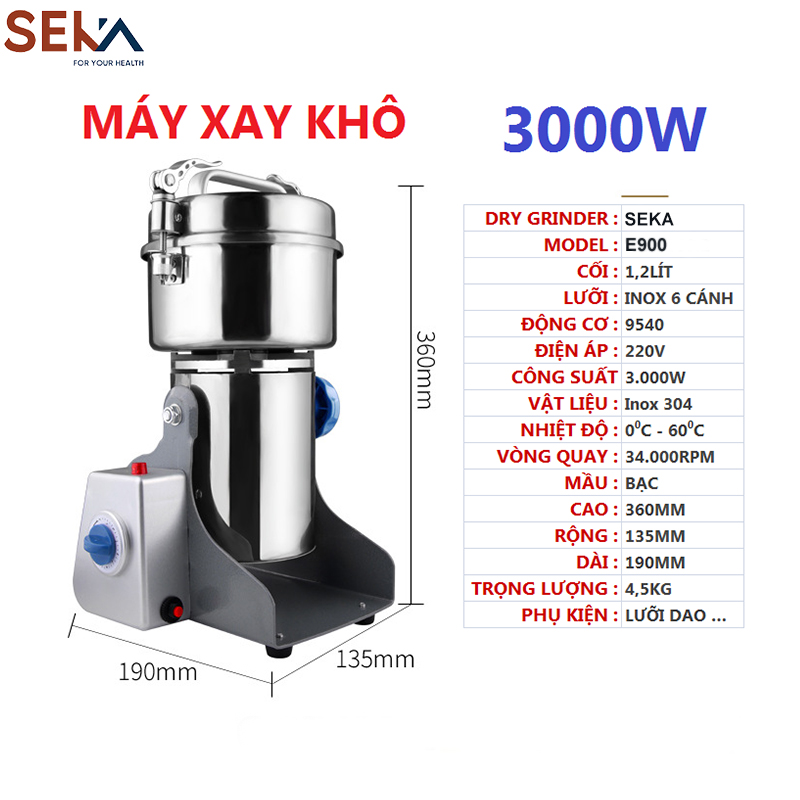 Máy xay bột khô siêu mịn - máy xay bột khô seka đa năng