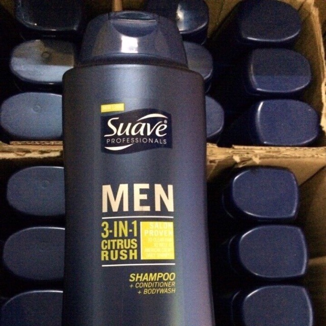 Tắm gội nam suave professionals men 3 in 1 chai 828ml