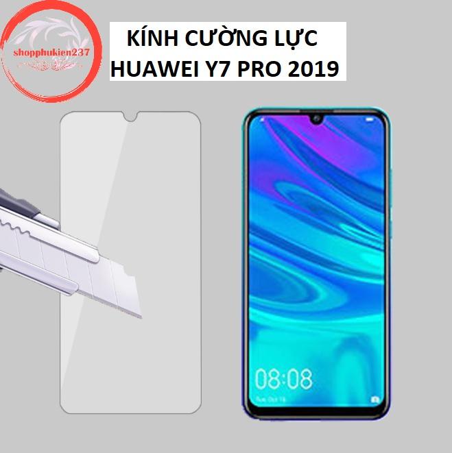 [HCM]KÍNH CƯỜNG LỰC HUAWEI Y7 PRO 2019 KÍNH TRONG 9H KHÔNG FULL MÀN