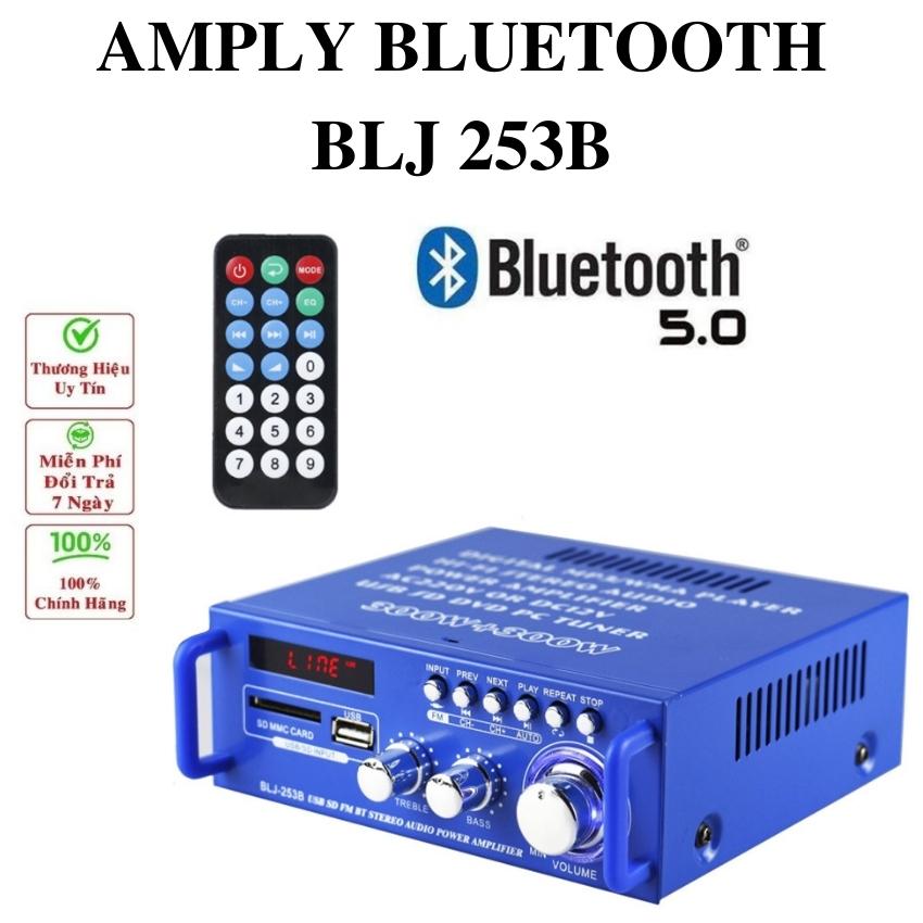 Âmly bluetooth, amply mini Bluetooth Cao Cấp BLJ-253B amly dùng cho xe hơi, bẫy chim đêm cực đỉnh, nhỏ gọn công suất lớn