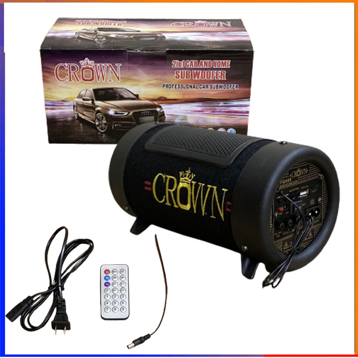 Loa crown yq488 loa bluetooth crown 4 dòng tròn hỗ trợ usb , cổng aux , bluetooth v4.2 và chạy nguồn 220v với 12v