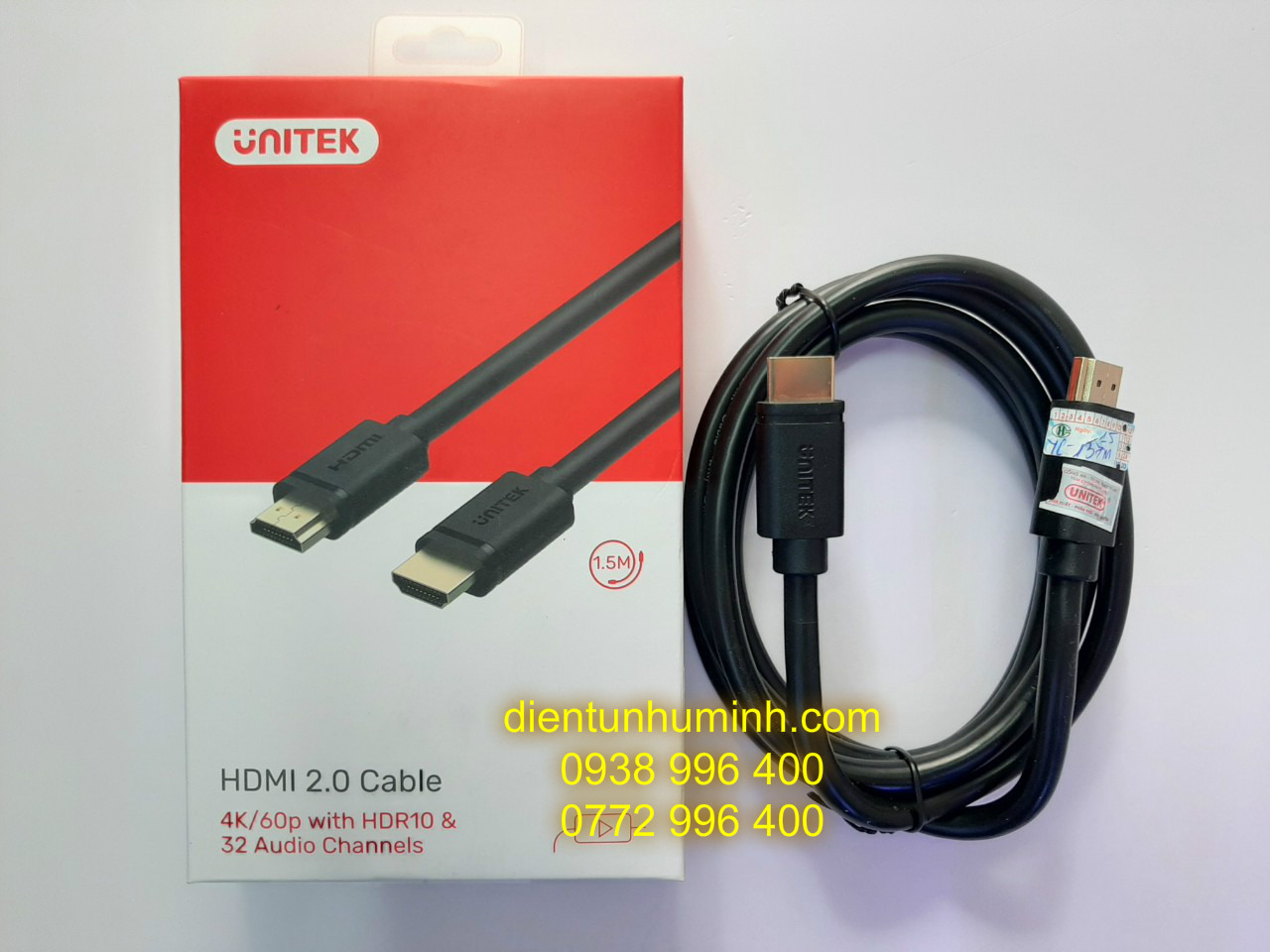 Dây hdmi unitek 2.0 1.5m đen tròn