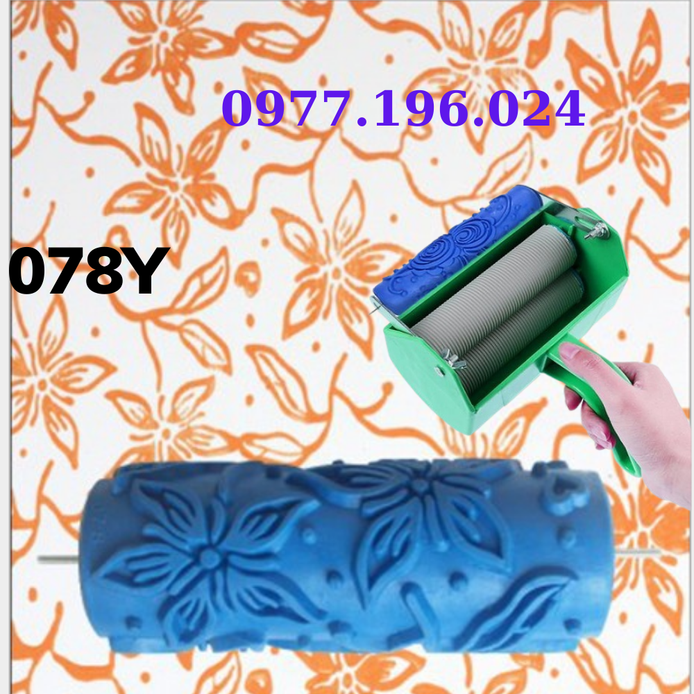 Bộ con lăn sơn hoa văn trang trí tường