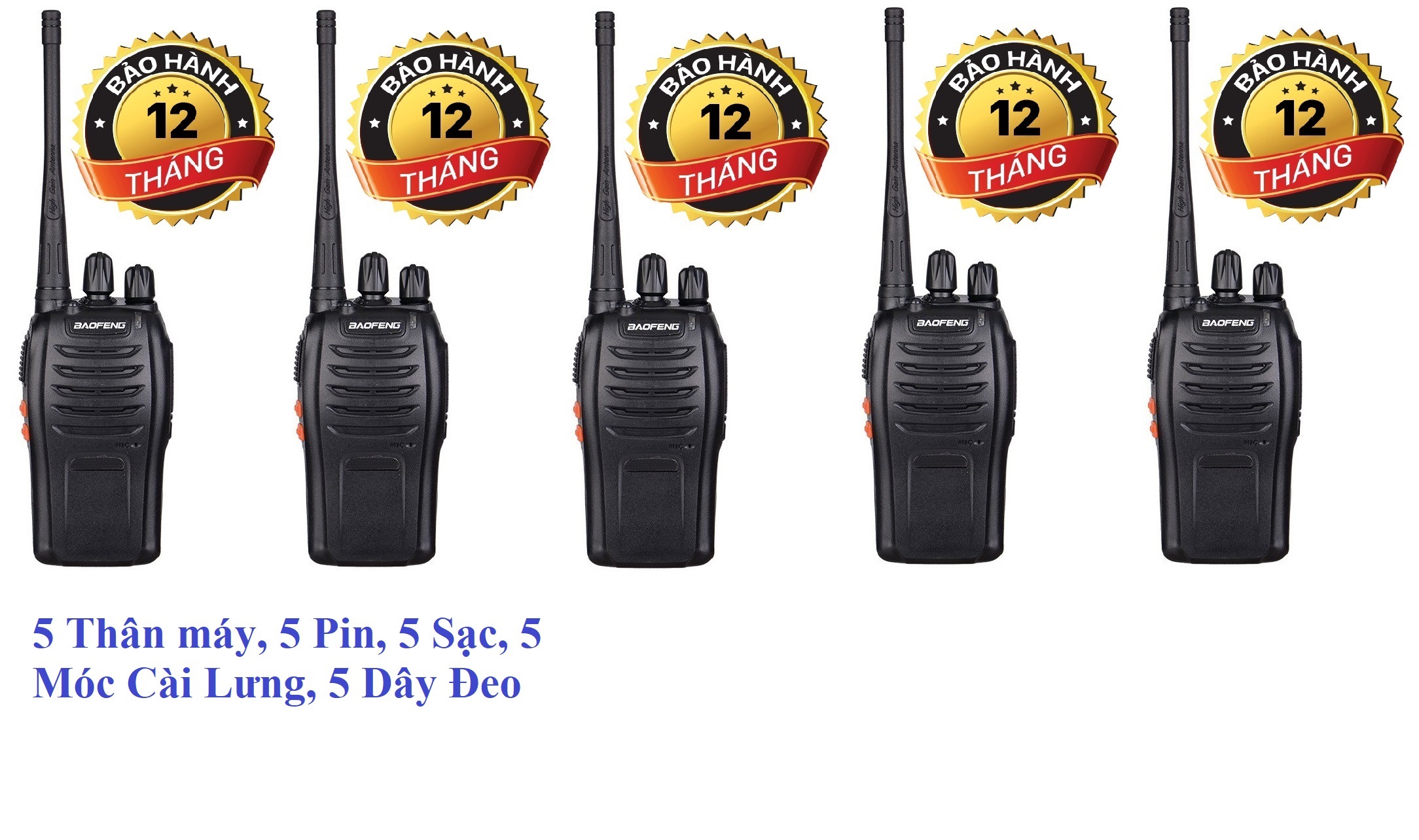 Bộ 5 chiếc bộ đàm baofeng bf888s