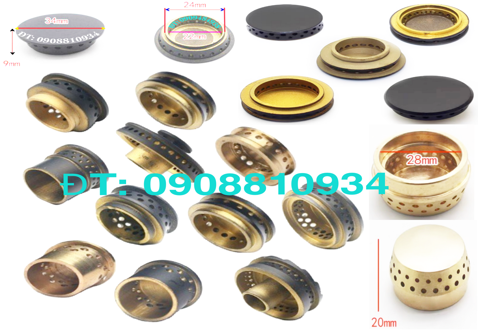 Đầu hâm bếp gas âm / phụ kiện bếp gas đôi âm dương các loại