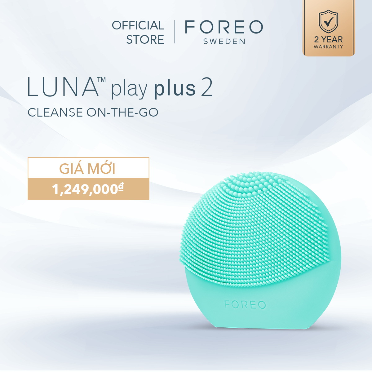 Máy rửa mặt FOREO LUNA Play plus 2 dành cho mọi loại da, theo dõi bằng APP - intl