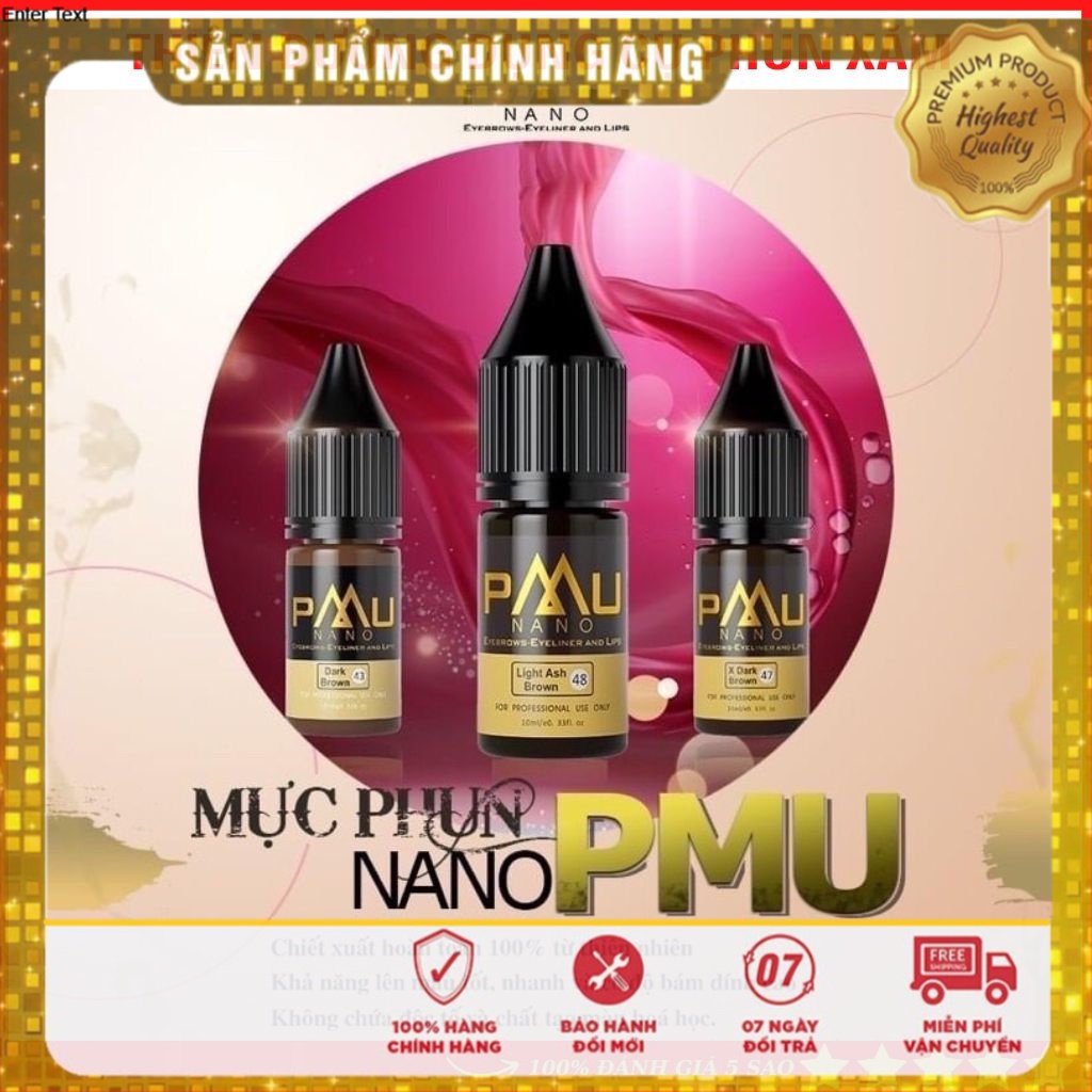Mực pmu nano chính hãng phun xăm mày môi mí dcpx