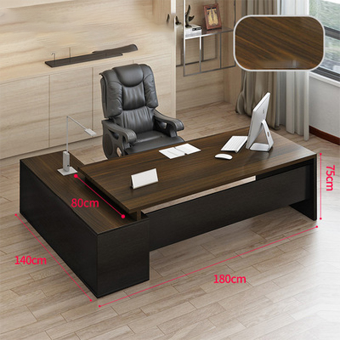 Bàn làm việc chữ L cho giám đốc, trưởng phòng dài 180cm kèm tủ hồ sơ bên phải phong cách bắc âu, Bàn làm việc văn phòng gỗ chữ L gỗ khổ rộng 80cm cho giám đốc, Bàn làm việc tại nhà HOME65