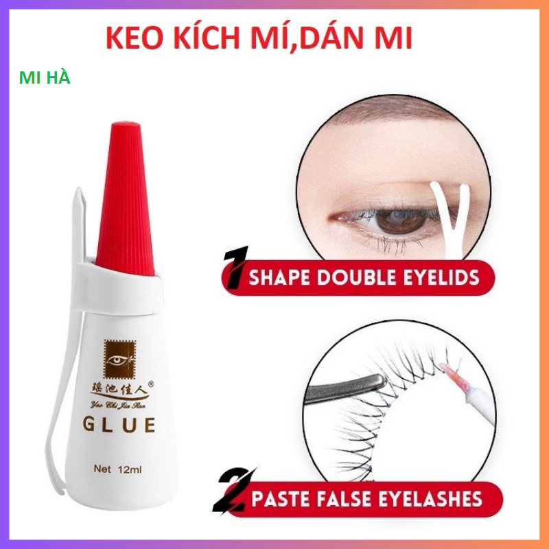 Keo dán mi giả_keo dính kích mắt 2 mí eyelash chống thấm nước_chai keo kích dán mí keo dính lông mi nối_tuýp gắn mi gỉa