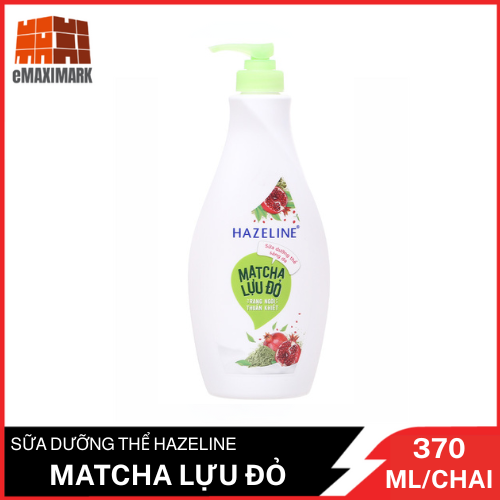Sữa Dưỡng Thể Hazeline Matcha & Lựu Đỏ Chai 370ML