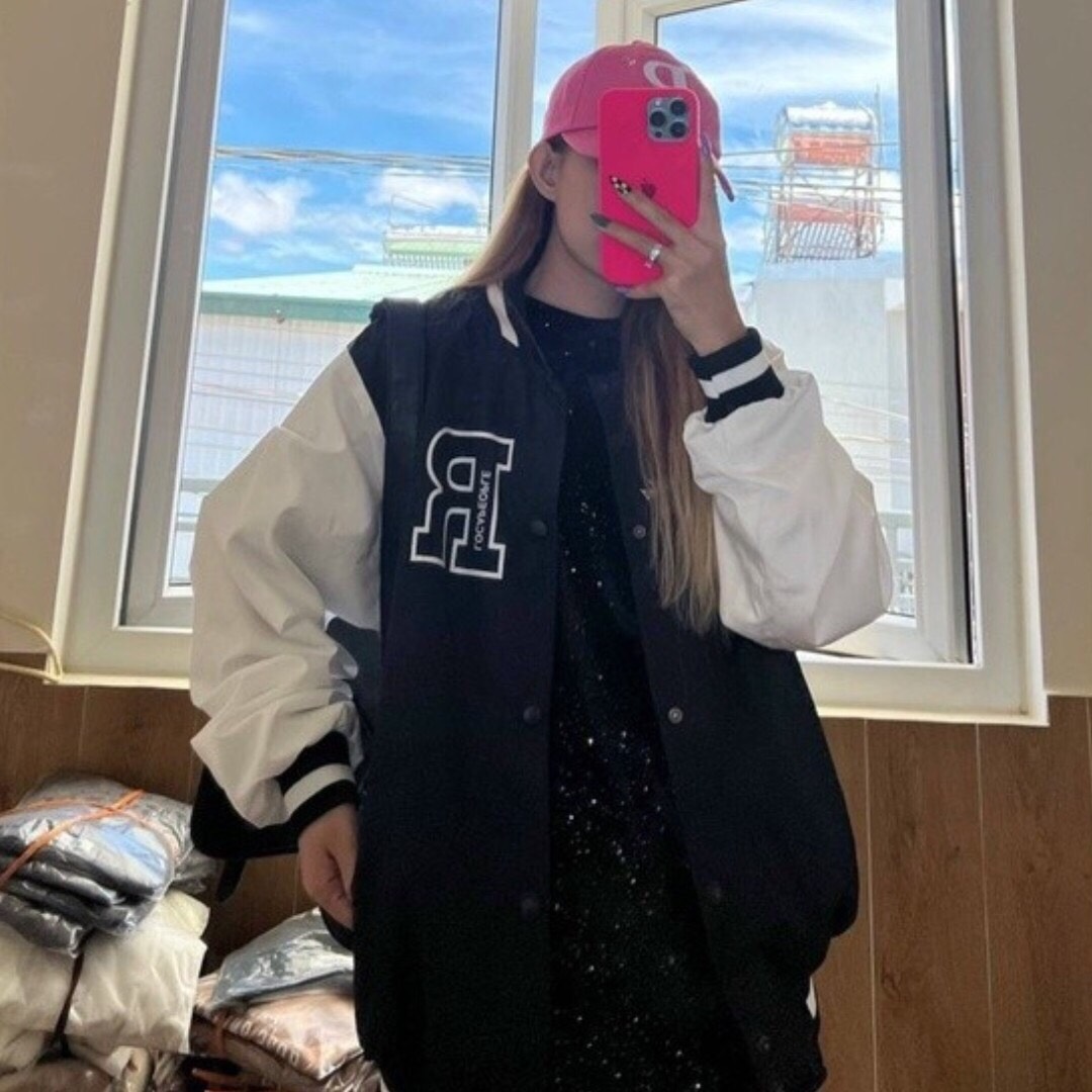 [Freeship Max] Áo khoác dù 2 lớp chữ R sang chảnh ÁO KHOÁC LOCAL BRAND UNISEX FORM RỘNG BOMBER [ phươnganhshop18].