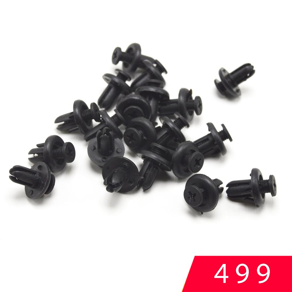 Bộ chốt nhựa 499 bộ 20 cái loại 7mm (màu đen)