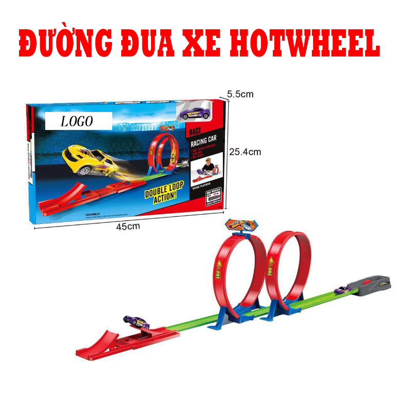 Đồ chơi xe hot wheel Bộ lắp ghép đường đua và xe hot wheel đồ chơi lắp ghép cho trẻ em