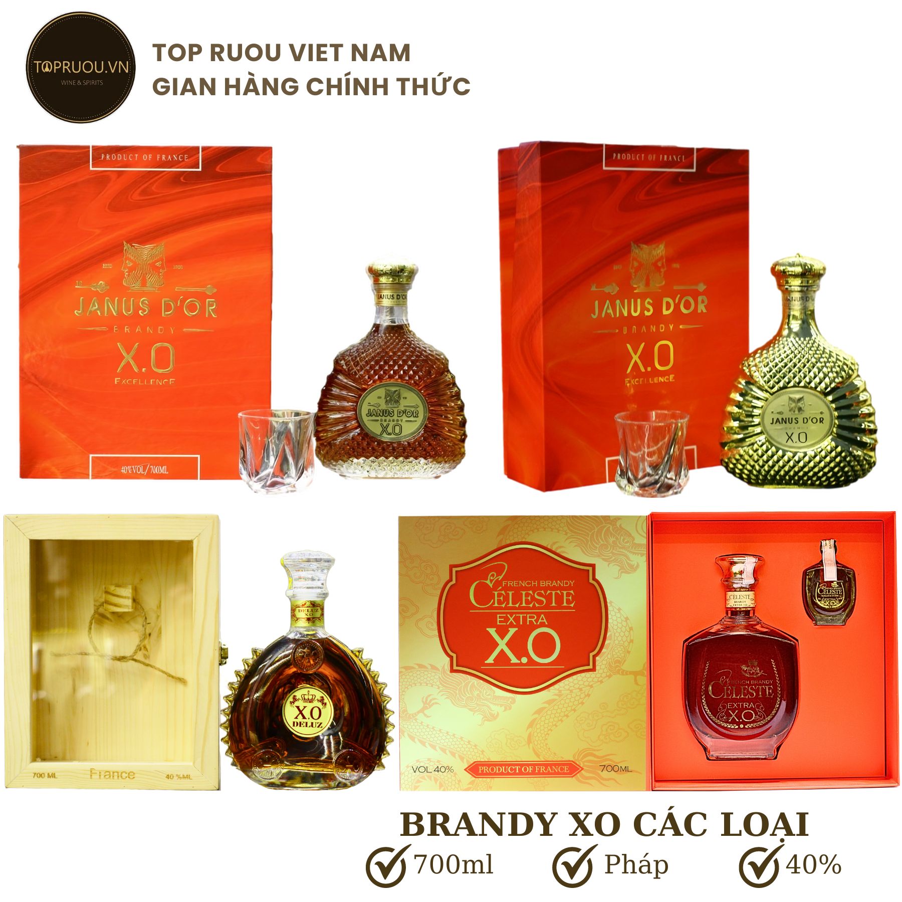 Rượu brandy xo janus d'or gold - celeste - deluz 700ml