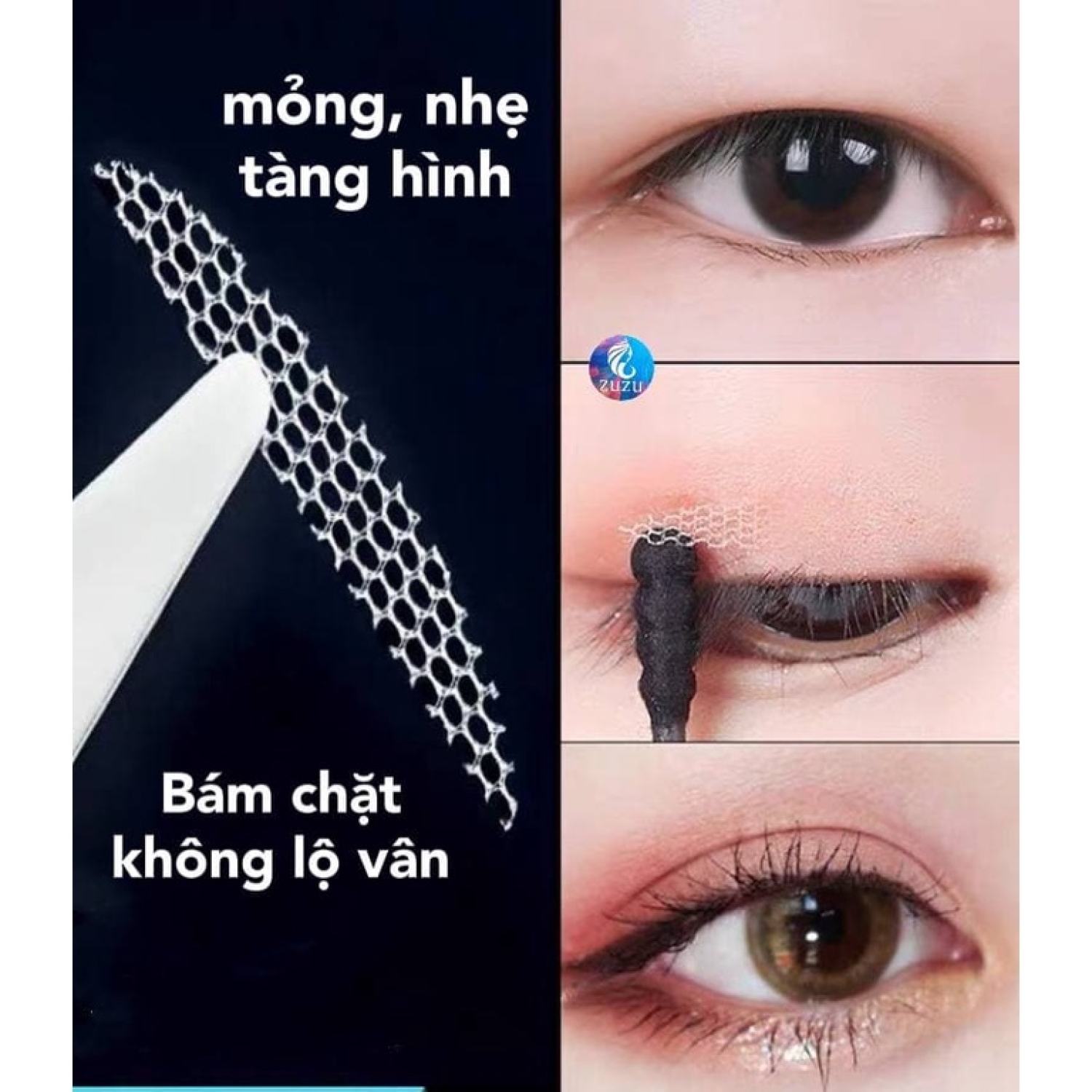 Dán kích mí lưới siêu mỏng, siêu tàng hình ZUZU Cosmetic