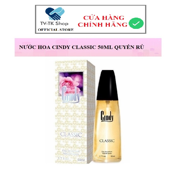 Nước Hoa Cindy Classic 50ml Tinh Dầu Nước Hoa Nhẹ Nhàng Quý Phái Đẳng Cấp - Mẫu mới
