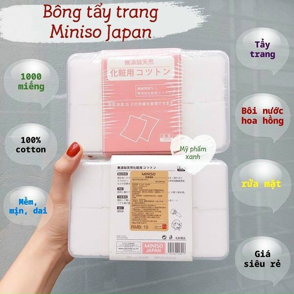 [HCM]Hộp 1000 miếng tẩy trang Miniso siêu tiết kiệm