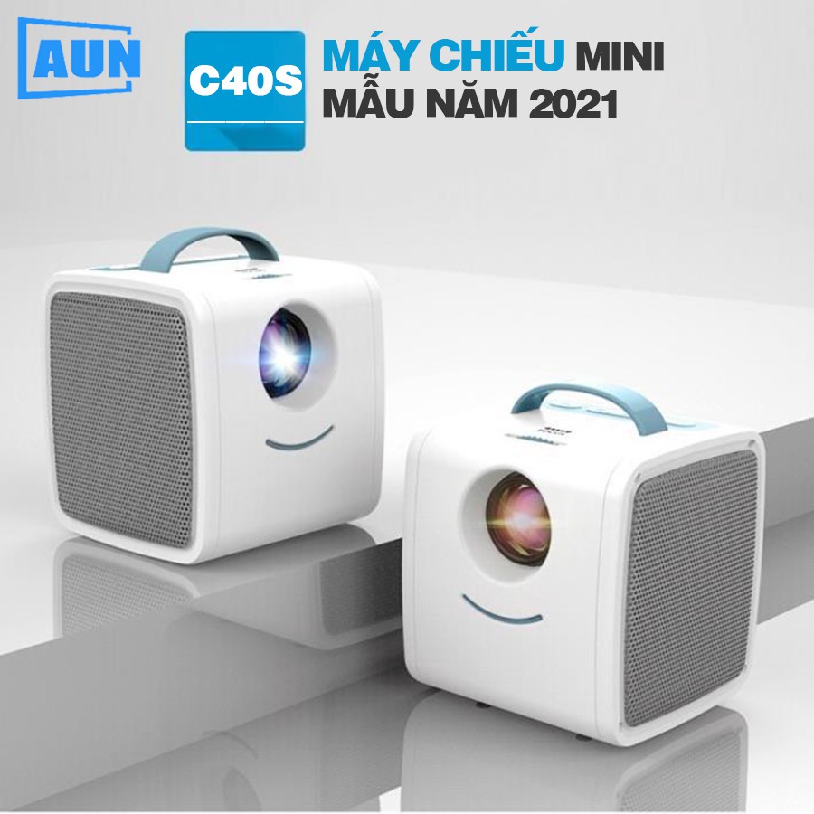 [BẢN 2021 MỚI Máy chiếu mini AUN C40s hỗ trợ fullhd 1080p và kết nối với điện thoại, laptop, máy tính