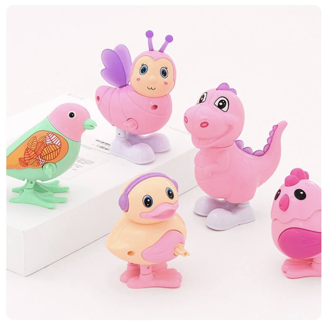 Đồ chơi chạy cót vui nhộn ,nhựa an toàn -thú mini chạy cót-