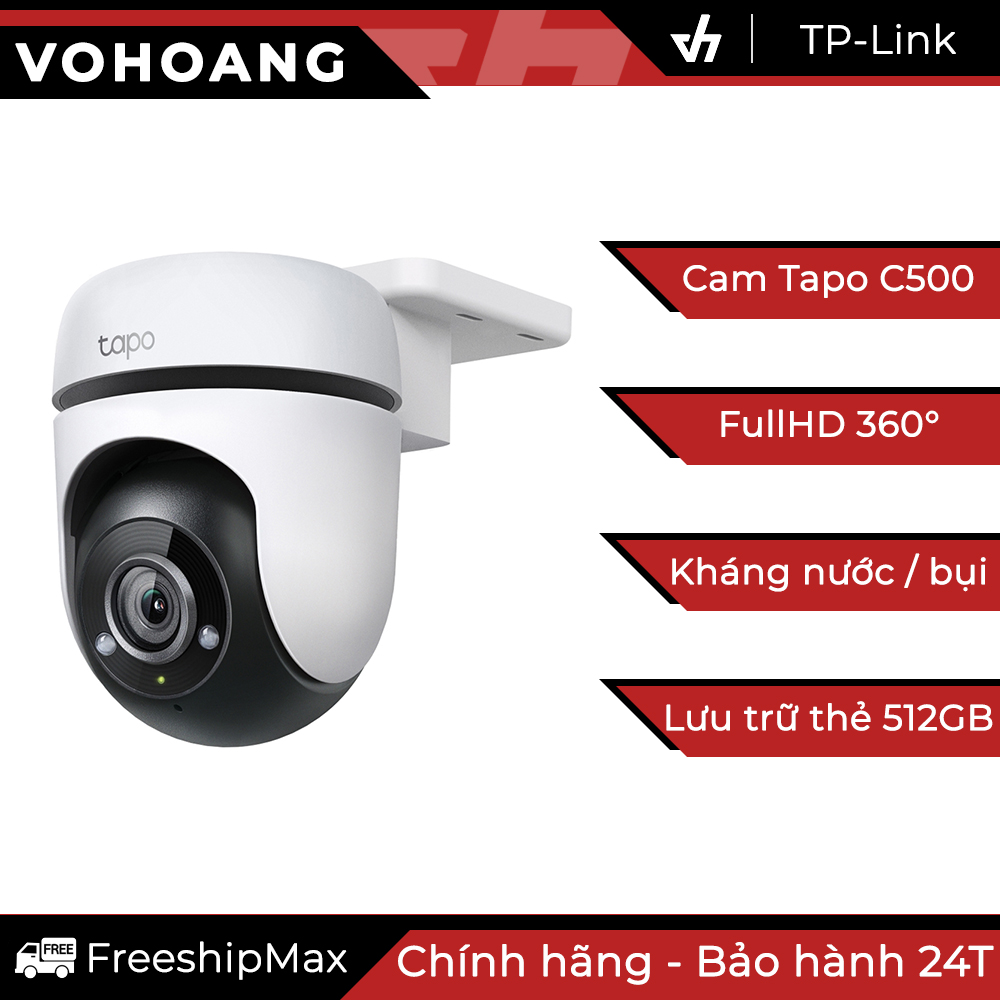 Camera TP-Link Tapo C500 Wi-Fi An Ninh Quay Quét Ngoài Trời FullHD Kháng