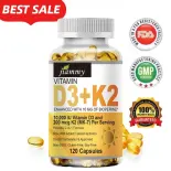 Vitamin D3 K2 10000 IU Bổ sung hỗ trợ miễn dịch với Bioperine - Bổ sung hàng ngày 120 %