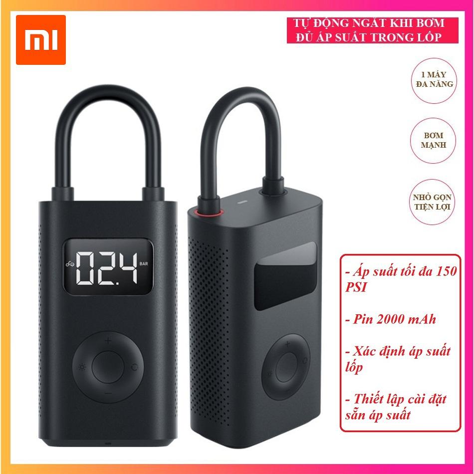 Thiết bị bơm hơi di động đa năng Xiaomi Mi Portable Electric Air Compressor - Pin 2000 mAh - Cổng sạc micro USB - Bơm hơi xe đạp, moto, oto, bóng, hồ bơi mini