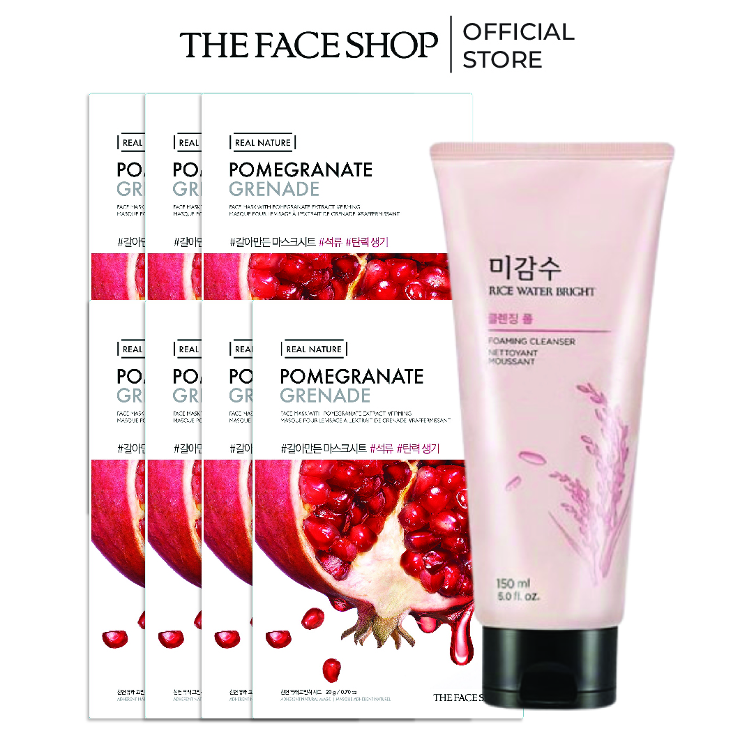 Combo mặt nạ chống oxy hóa thefaceshop 20g+sữa rửa mặt sáng da thefaceshop 150ml