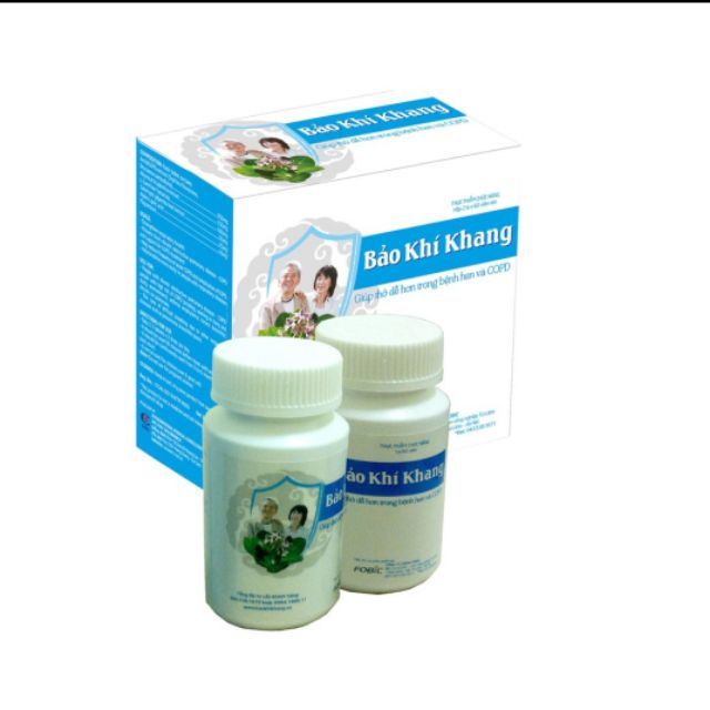 Bảo khí khang hỗ trợ giảm đờm, ho, khó thở hộp 2 lọ x 60 viên