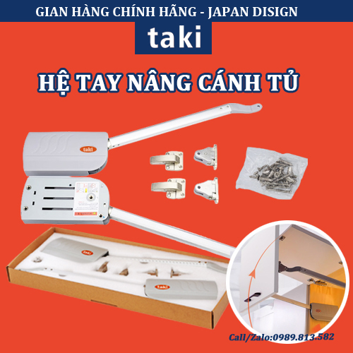 Tay nâng cánh tủ taki giống blum chính hãng, tay nâng cánh tủ - bảo hành 5 năm -