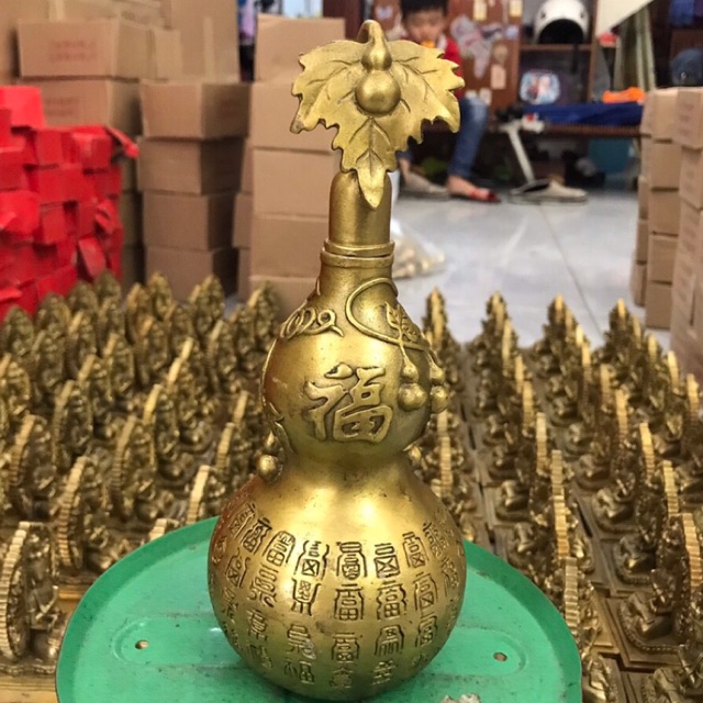 Hồ Lô chữ phúc bằng đồng nguyên chất
