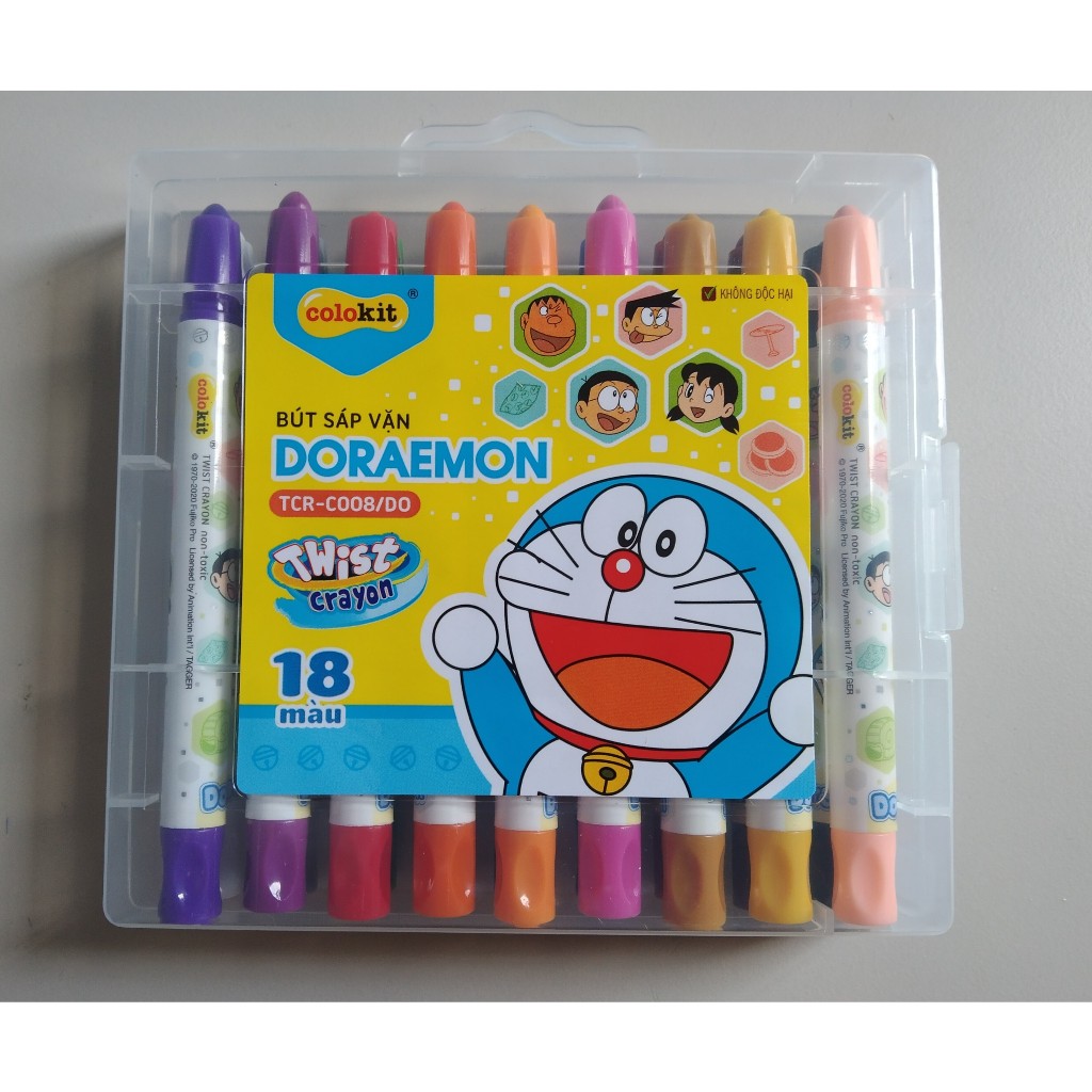 Bút sáp vặn doraemon tcr-c009/ tcr - c008
