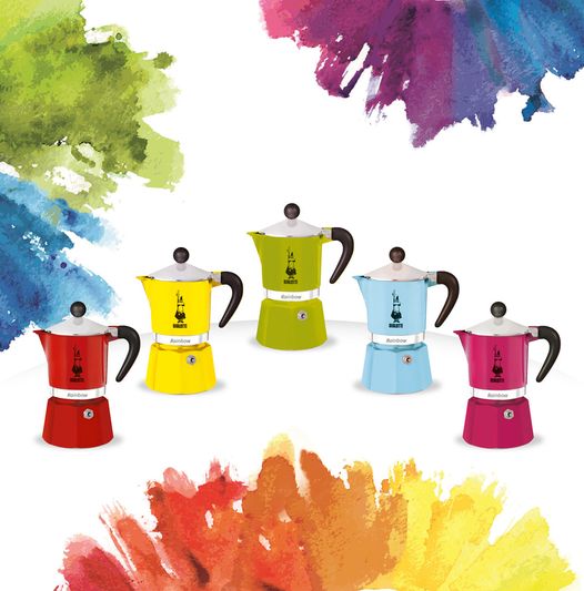 Ấm pha cà phê bialetti rainbow 3 cup