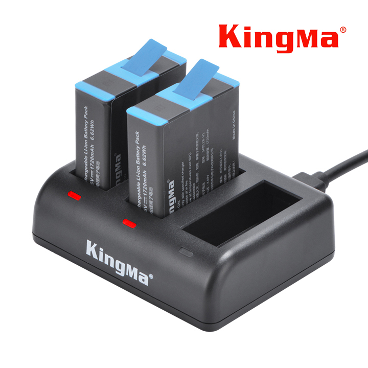 Bộ đốc sạc 3 pin + 2 pin sạc gopro hero 9 kingma