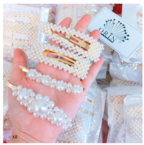 Set 4 kẹp tóc đính đá hàn quốc k8