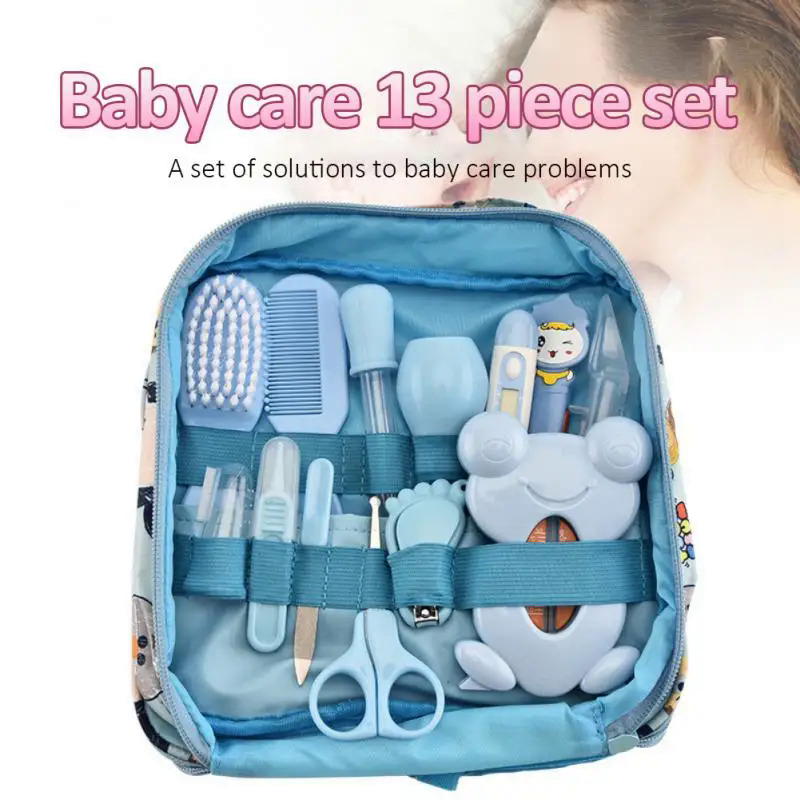 13 cáibộ chăm sóc em bé cung cấp Kit mũi máy hút bụi móng tay kéo cắt móng tay Clipper chải chuốt bàn chải đồ dùng vệ sinh kit công cụ