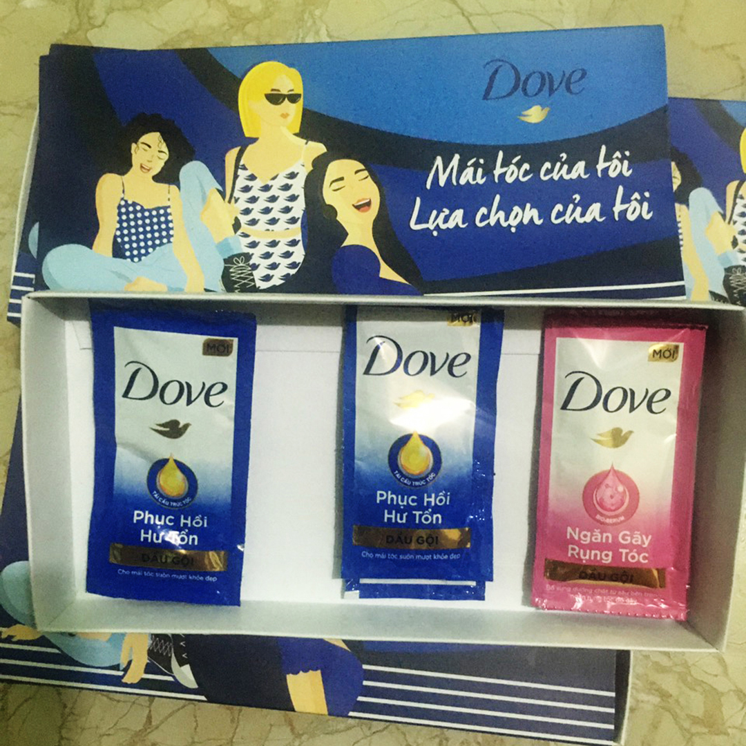 30 Gói dầu gội+ kem xả Dove phục hồi hư tổn và ngăn ngừa rụng tóc