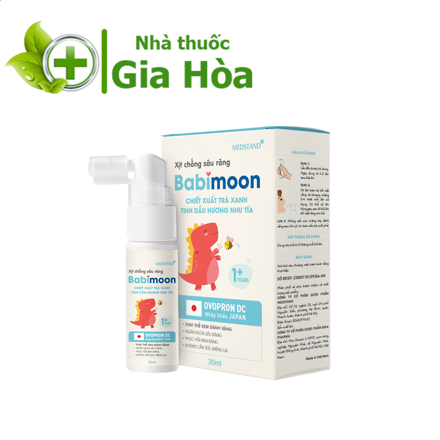 Xịt chống sâu răng Babimoon Medstand sạch răng miệng trẻ em thay kem đánh răng, giảm nhiệt, đau răng, hôi miệng cho bé