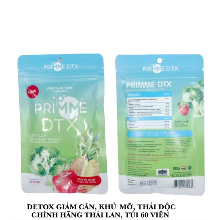 Detox prime tiêu mỡ thải độc - thái lan chuẩn