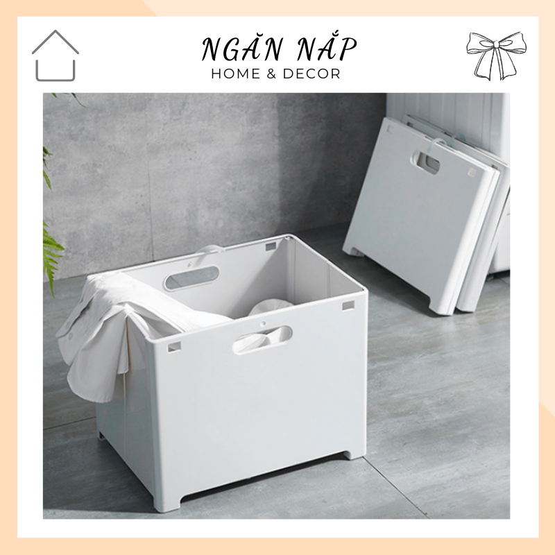 Hộp nhựa đựng đồ đa năng gấp gọn, treo tường thông minh tiết kiệm không gian