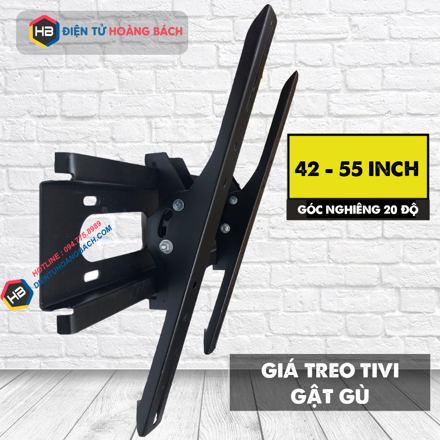 Giá Treo Tivi Gật Gù 42 - 65 Inch - Điều Chỉnh Góc Nghiêng 20 Độ