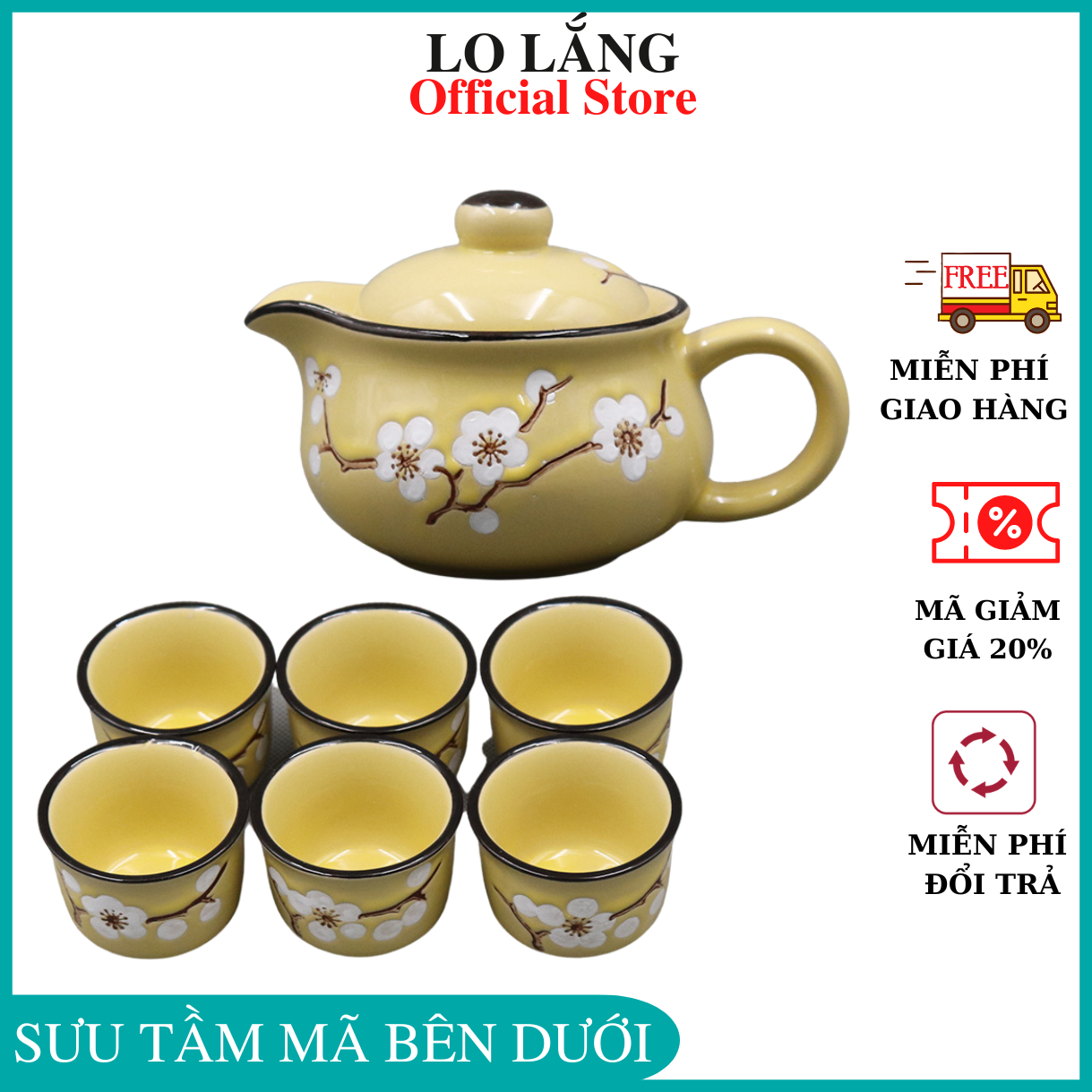 [ảnh thật] BỘ ẤM TÁCH TRÀ NHẬT BAO ĐẸP 6 LY BẰNG SỨ CAO CẤP SIÊU SÁNG BÓNG- BỘ ẤM CHÉN UỐNG TRÀ Có hộp