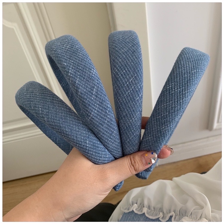CX35 cài tóc nữ băng đô bờm tóc cài xốp mấn giả jeans