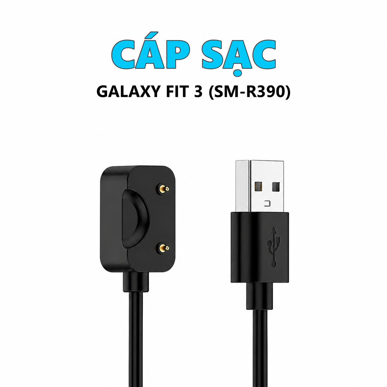 Cáp sạc cho Samsung Galaxy Fit 3 - Tích hợp từ tính và truyền dữ liệu - Phù hợp phiên bản SM-R390