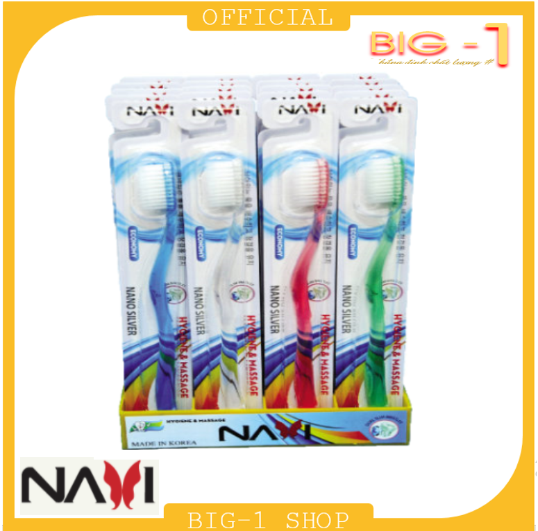 Bàn chải đánh răng cao cấp NaVi Economy Silver vệ sinh làm sạch răng miêng
