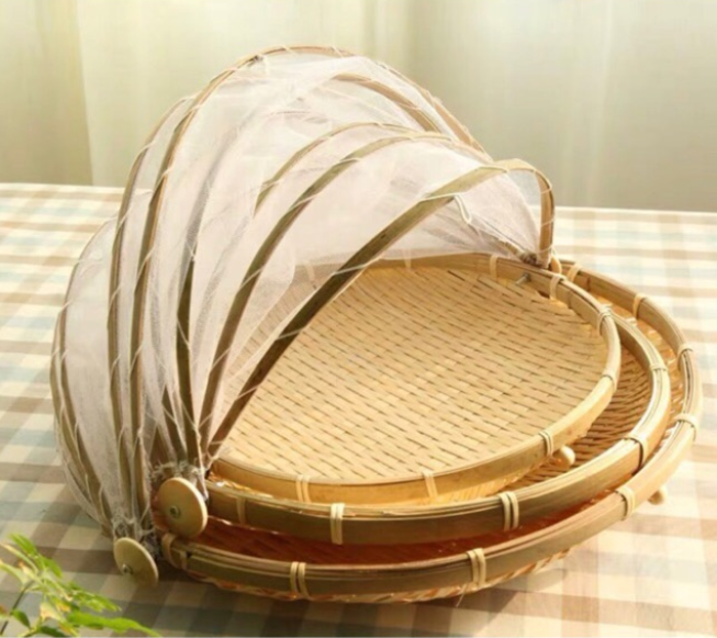 Mẹt tre lồng bàn tre trang trí decor nhà cửa, quán cafe, nhà hàng, khách sạn có 3 kích thước để lựa chọn 30,35,40cm